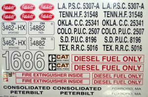 Aufkleberset für Peterbilt